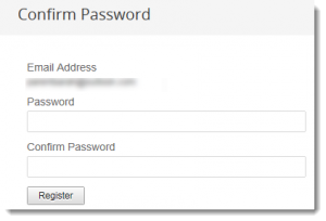 confirm password