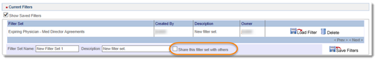 click to share the filter set
