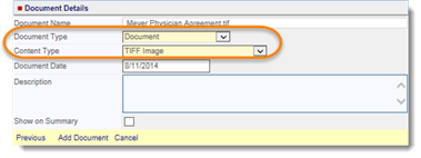 scan document-document type and content type